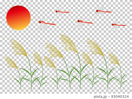 Autumn _ sunset _ evening _ illustration _ set 93040324