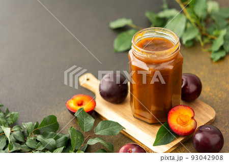 Homemade plum jam 93042908