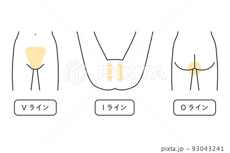 女性の脱毛イラスト VIO 女性の脱毛イラスト VIO 93043241