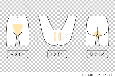 Female hair removal illustration VIO 93043241