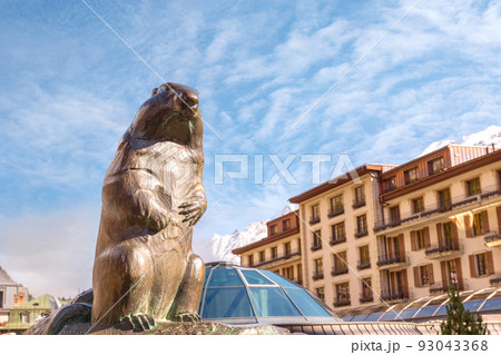 Zermatt, Switzerland marmot fountain 93043368