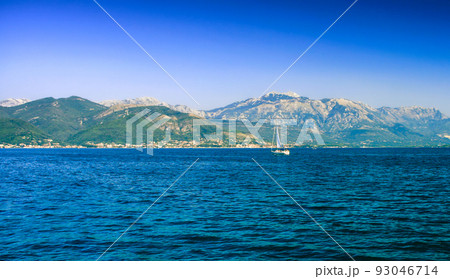 Adriatic sea and bay of Kotor in Montenegro 93046714