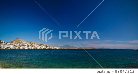 Panoramic view to Saranda city,Lekuresi Castle and bay of Ionian sea, Albania Panoramic view to Saranda city,Lekuresi Castle and bay of Ionian sea, Albania 93047212