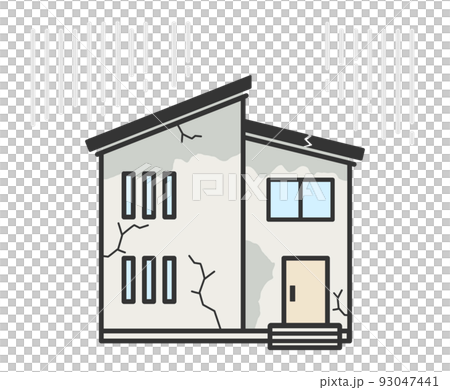 破舊骯髒的房子的插圖 93047441