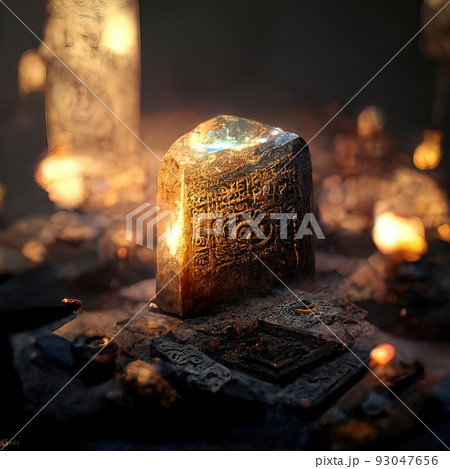 Digital art of ancient god artifact Digital art of ancient god artifact 93047656