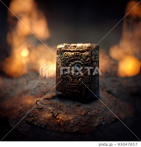 Digital art of ancient god artifact Digital art of ancient god artifact 93047657