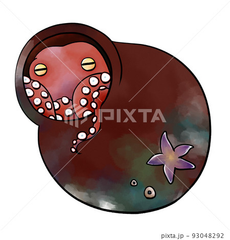 蛸と蛸壺のイラスト 93048292