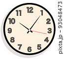 掛け時計のシンプルなイラスト【壁かけクロック・アナログ時計・時間管理】 93048473