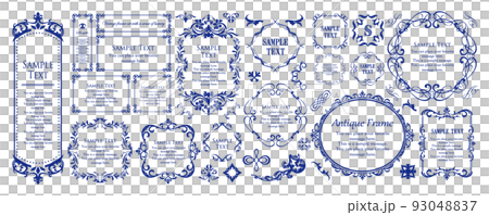 Luxury card design. Antique decorative design. Elegant edge pattern. 93048837