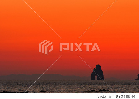 五島灘、角力灘、大角力の夕景 五島灘、角力灘、大角力の夕景 93048944