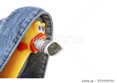 image of jeans rubber chicken money banknote white background image of jeans rubber chicken money banknote white background 93049444