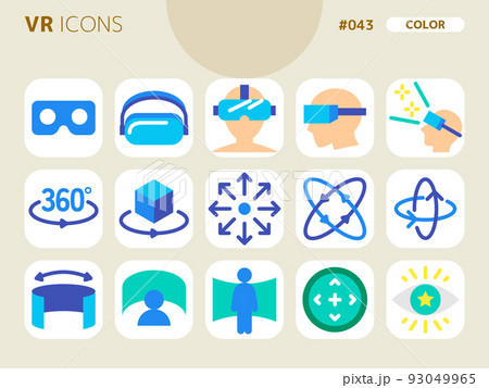 VRに関連するカラースタイルのアイコンセット_043 VRに関連するカラースタイルのアイコンセット_043 93049965