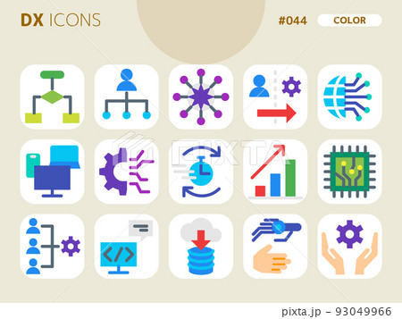 DXに関連するカラースタイルのアイコンセット_044 93049966