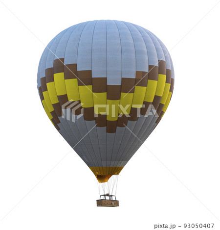 multicolored hot air balloon isolated on white. 93050407
