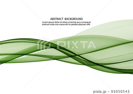 Horizontal green wave on white background, design template for brochure, website, poster Horizontal green wave on white background, design template for brochure, website, poster 93050543