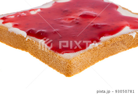 sandwich with butter and jam isolated sandwich with butter and jam isolated 93050781