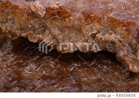 texture of hamburger patties close-up 93050830