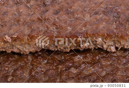 texture of hamburger patties close-up 93050831