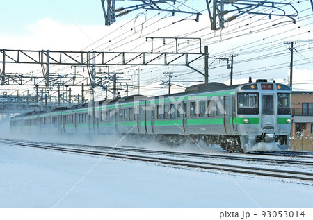 函館本線　苗穂ー白石　JR北海道　721系　F-3023編成（札幌）　エアポート 93053014