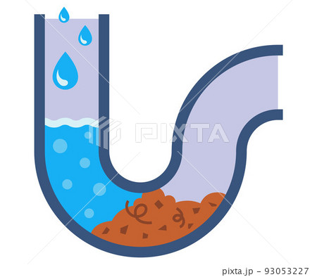 clogged pipes in the bathroom. water stagnation. 93053227