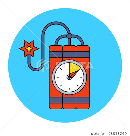red dynamite with a stopwatch and a burning wick. red dynamite with a stopwatch and a burning wick. 93053249