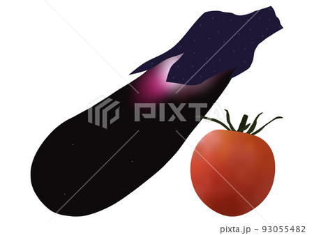 食べ頃を迎えた「ミニトマト」と「茄子」 93055482