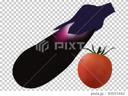 食べ頃を迎えた「ミニトマト」と「茄子」 93055482