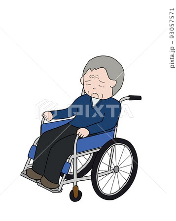 車いすの老人 車いすの老人 93057571