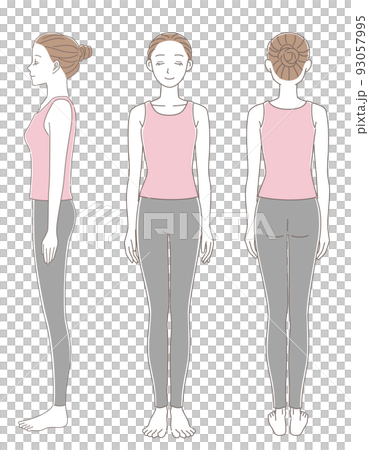 Women's whole-body illustration set 93057995