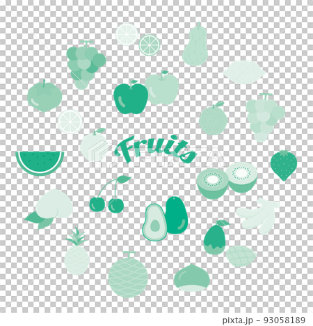 Flat and simple fruit set 93058189