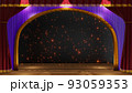 背景素材に使える開いているステージ幕 93059353