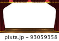 背景素材に使える開いているステージ幕 93059358