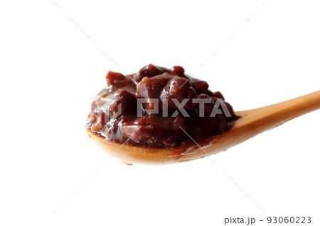 木製スプーンの上にのったあんこ 93060223