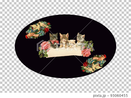 猫と鳩の缶パッケージデザインのイラスト素材 猫と鳩の缶パッケージデザインのイラスト素材