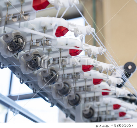 Rewinding machine at knitting shop view Rewinding machine at knitting shop view 93061057