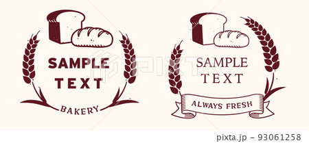 パン屋のロゴのベクターセット 93061258