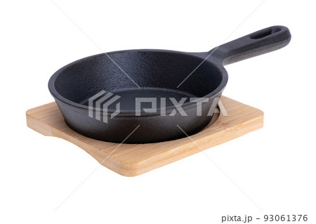 small cast iron pan isolated 93061376