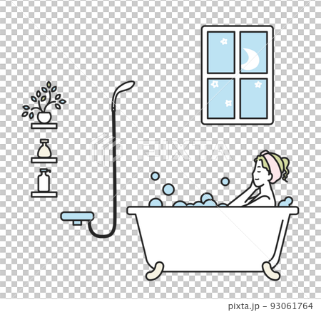 入浴をする若い女性 93061764