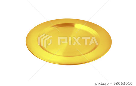 empty golden tray isolated empty golden tray isolated 93063010