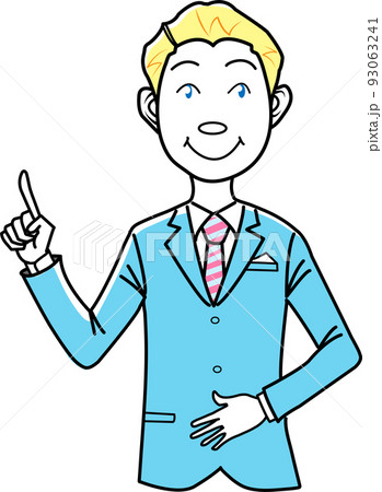 ポイントわ示すビジネスマン 93063241