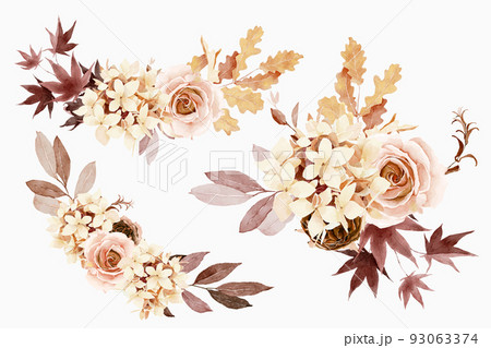 Autumn floral bouquet collection 93063374