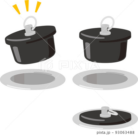 排水口の栓のイラストセット 93063488