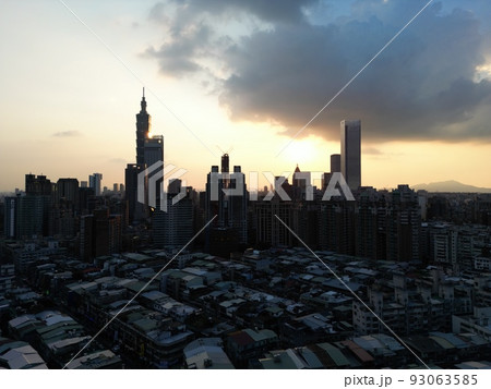空撮 鳥瞰図 台北 93063585