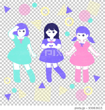 アイドル風の女の子たち 93063615