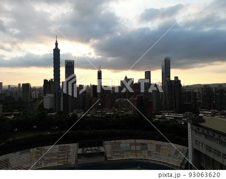 空撮 鳥瞰図 台北 93063620