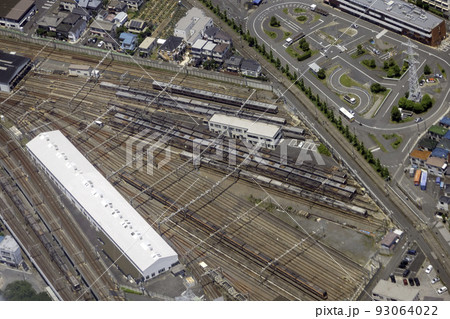 京成電鉄高砂検車区を空撮 京成電鉄高砂検車区を空撮 93064022