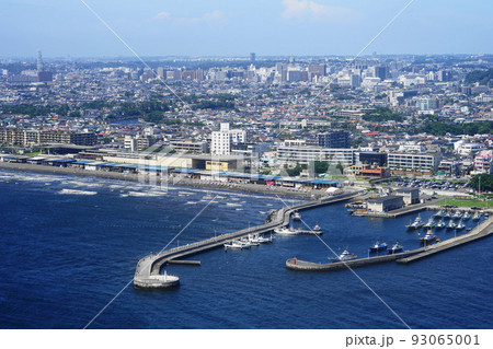 8月　藤沢361片瀬漁港と片瀬西浜・鵠沼海水浴場･江の島シーキャンドル 93065001