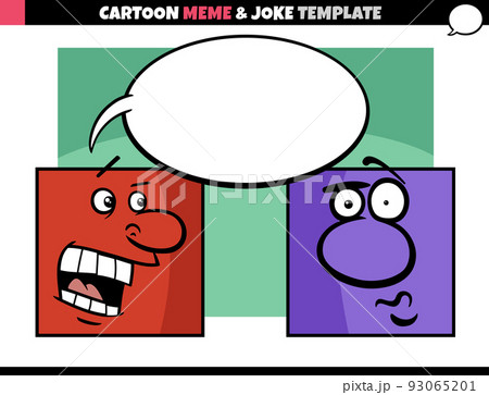 cartoon meme template with comic characters 93065201