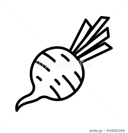 Beet icon. Beets beetroot vegetable or radish. Pictogram isolated on a white background. Beet icon. Beets beetroot vegetable or radish. Pictogram isolated on a white background. 93066366