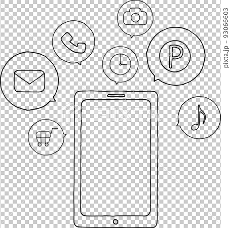 手繪智能手機圖 2 93066603